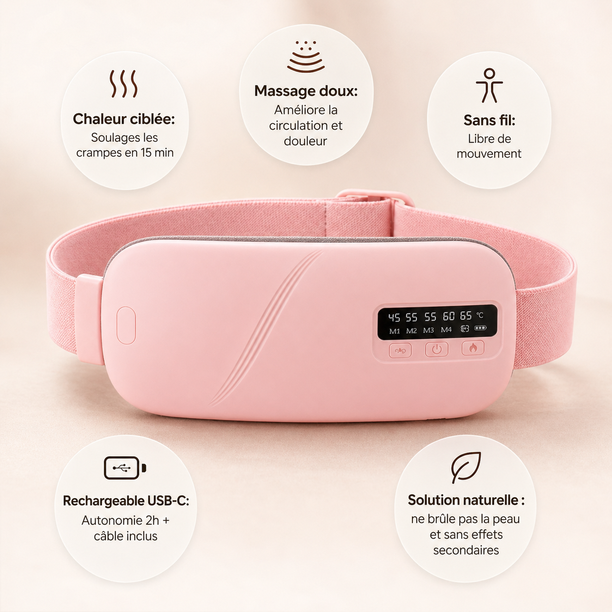 Ceinture chauffante Anti-Douleur
